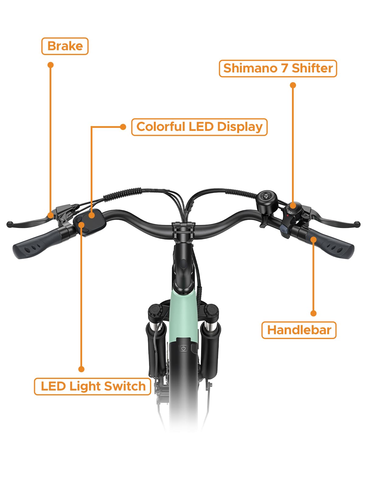 HillMiles MileCity1 26" Adult Electric Bike, 7-Speed 36V 13Ah Removable Battery, 25km/h & 80-100km Range E-bike For Urban Commuters, IP65 Waterproof