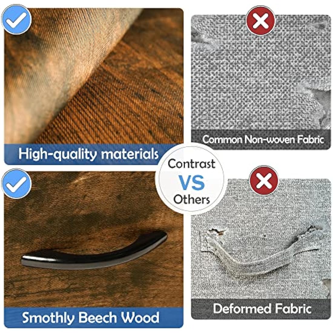 LYNCOHOME Chest of Drawers for Bedroom, 9 Drawer Fabric Dresser Storage Organizer, Wide Dresser TV Stand for Bedroom, Living Room, Entryway, Nursery