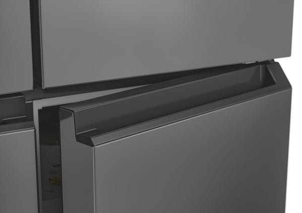 Hoover Free Standing Cube Fridge Freezer, 4 Doors, No Frost, E Class, 463L Total Capacity, Non Plumbed, Silver 83x65x181cm - HHCR3818EWPL