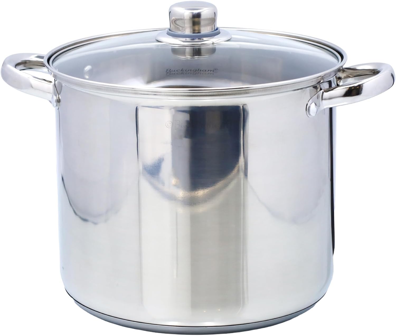Buckingham Stainless Steel Stock Pot with lid Multipurpose Large Cooking Pot for Soups Stews (11 Litre)