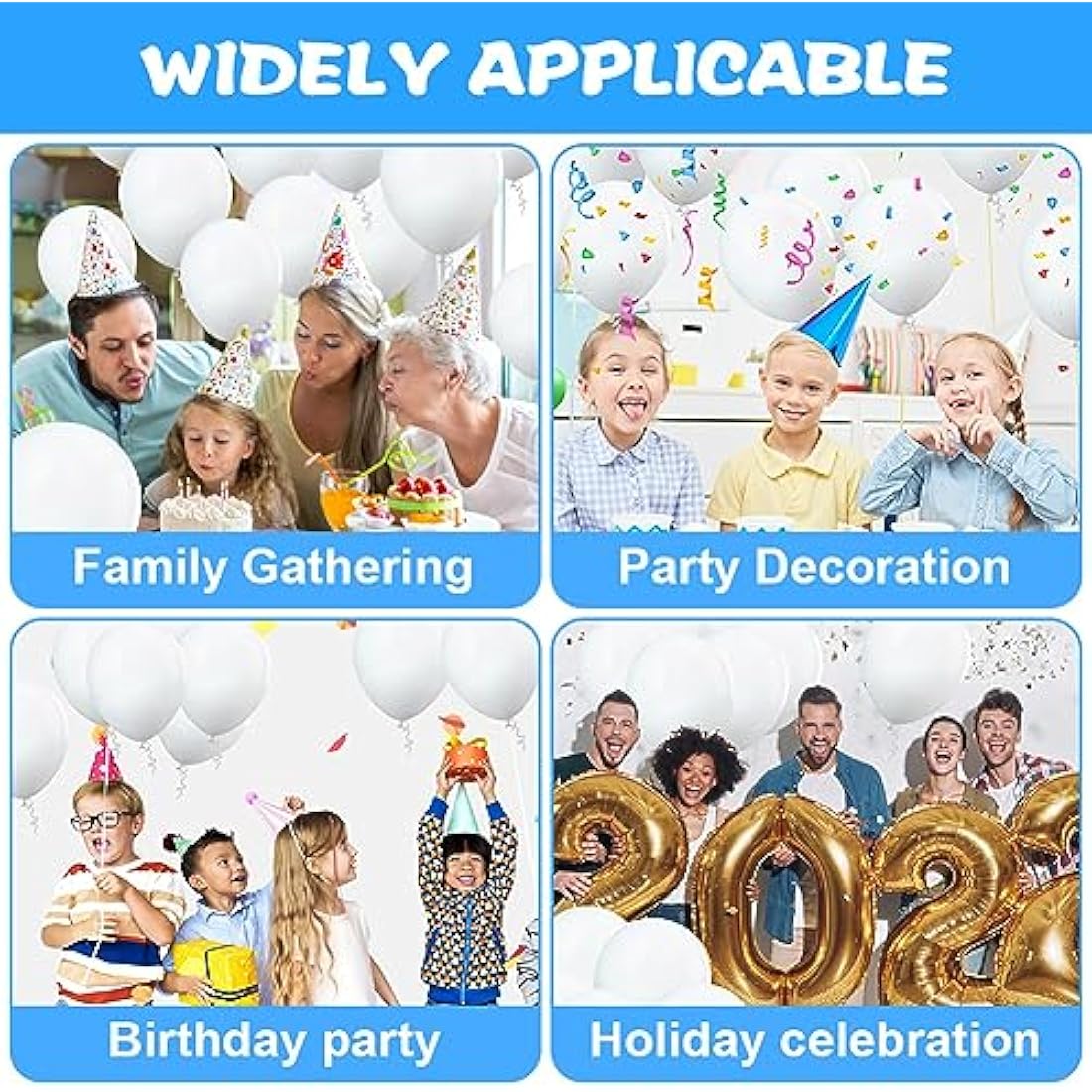 Ainiv 60 PCS Matte White Balloons, 12inch White Latex Party Balloons, White Balloons for Balloon Garland Party Supplies, Balloons for Birthday Party Wedding Baby Shower Decorations