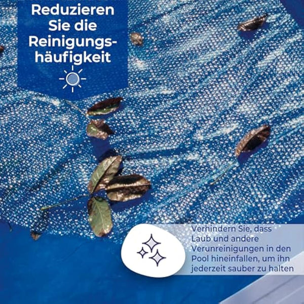 Gre CPROV Insulated Cover for Swimming Pools, Oval 730 x 375 cm blue