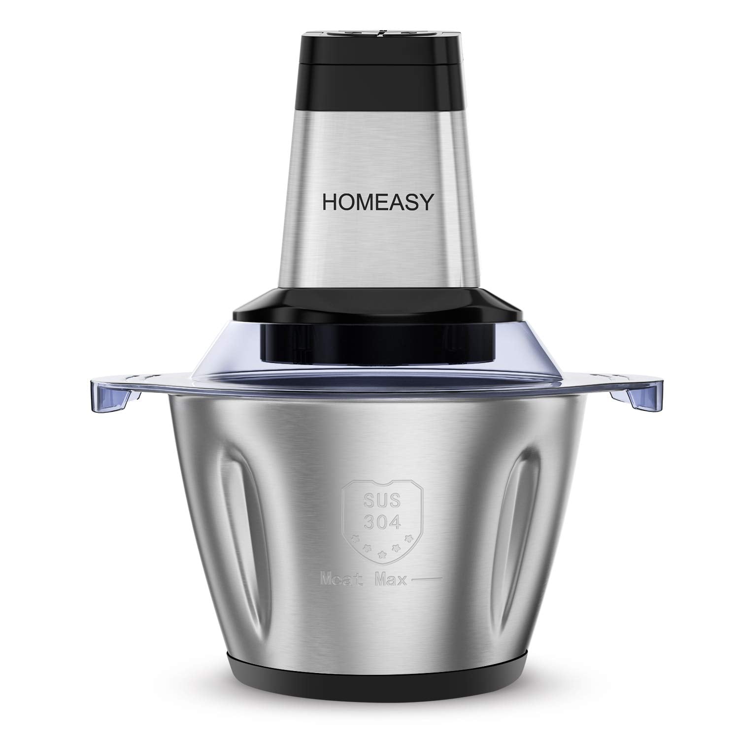 Homeasy Food Processor, Meat Grinder 2.5L Meat Blenders Food Chopper for Meat, Vegetables, Fruits and Nuts, Food Grinder Stainless Steel Bowl 500W 3