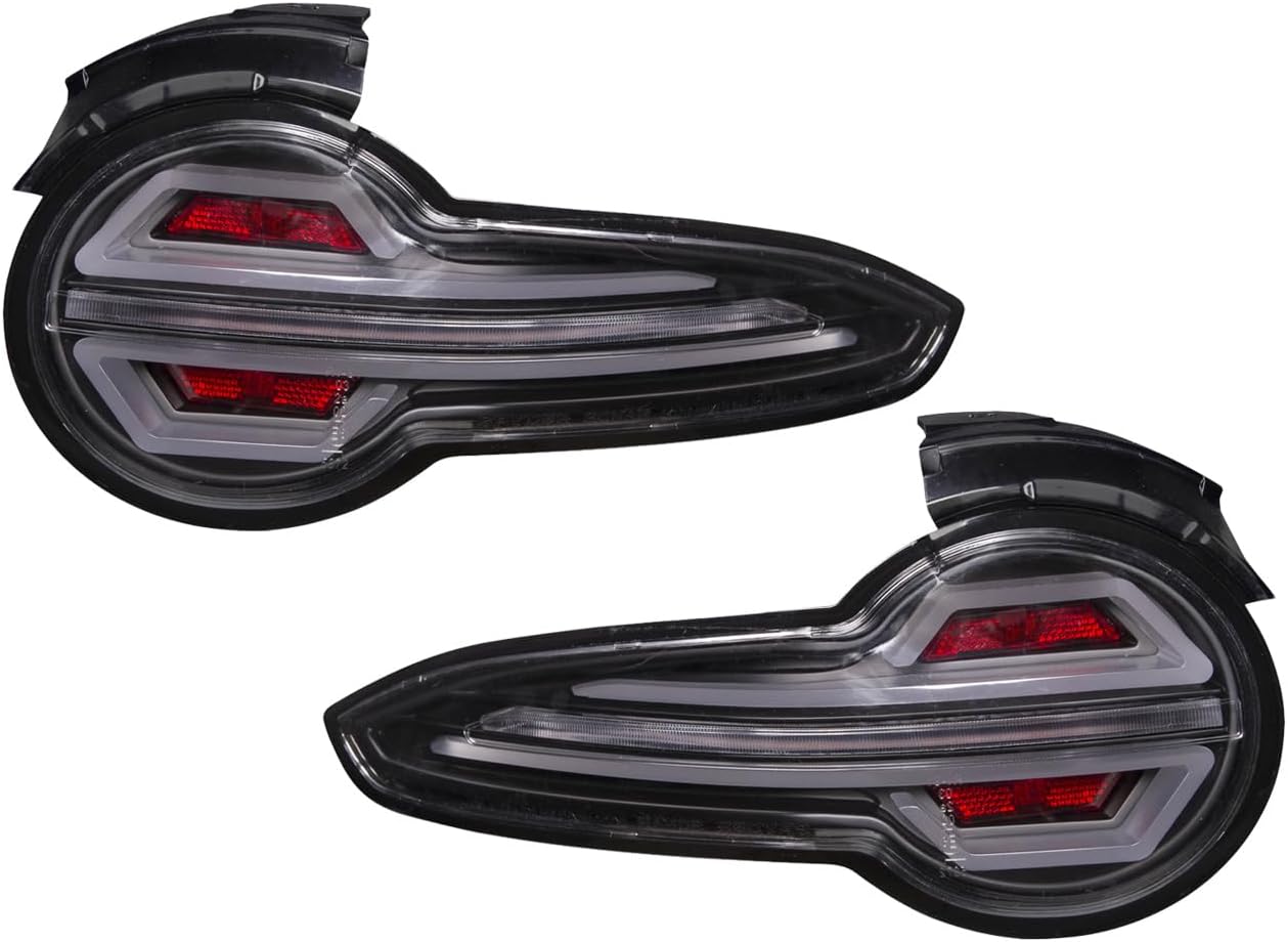 GAZOZ PERFORMANCE Exterior Accessories - Black Full LED Tail Lights with Sequential Indicator Compatible with MX5 ND 2015-2024 - Black Housing/Clear Lens