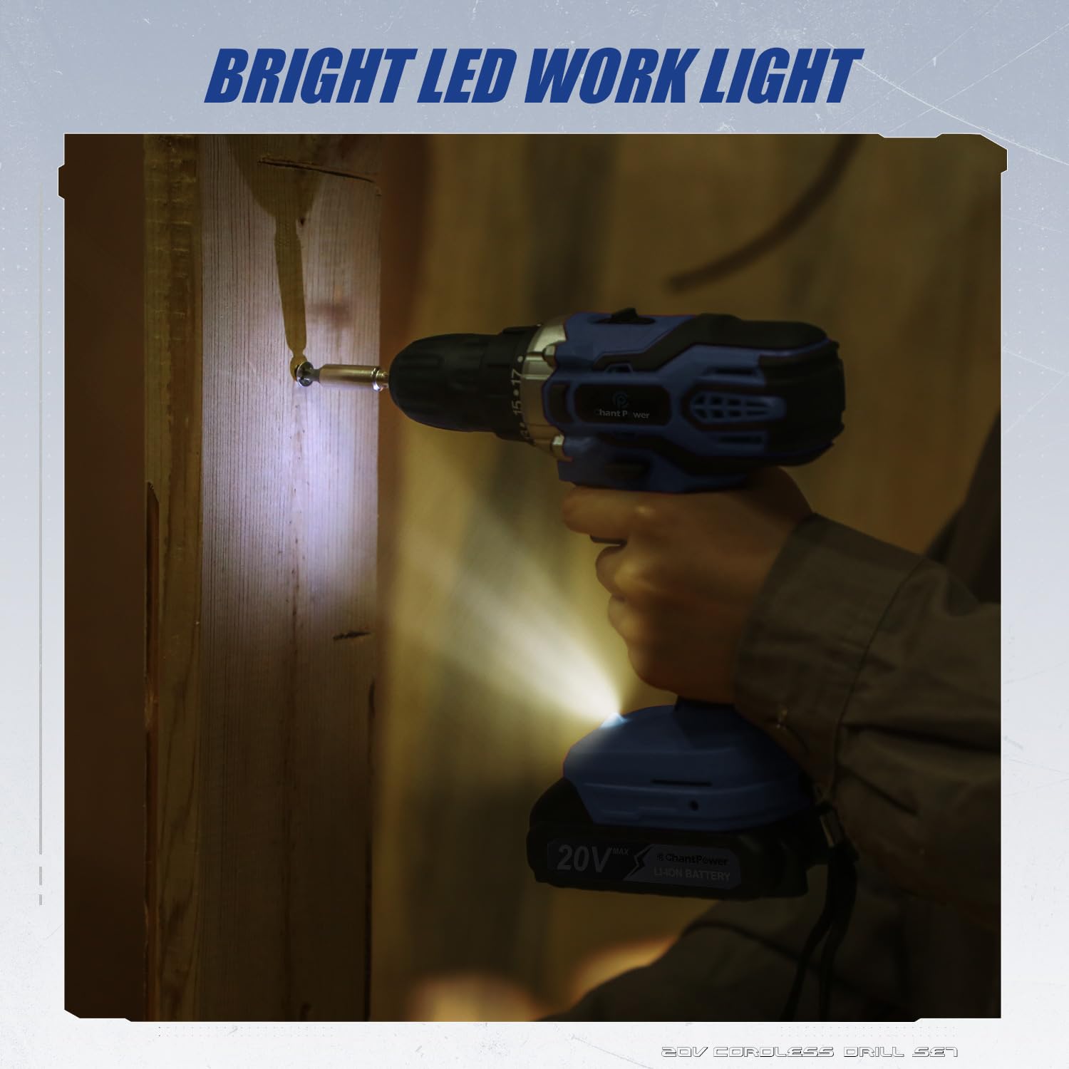 C P CHANTPOWER Drill Bit Sets, 100 Pcs HSS Titanium Screwdriver Bits with Storage Case for Metal, Wood, Masonry, Includes Countersink Drill Bit Blue