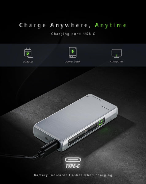 VVAY Electric Lighter Usb C Rechargeable, Windproof Flameless Lighter