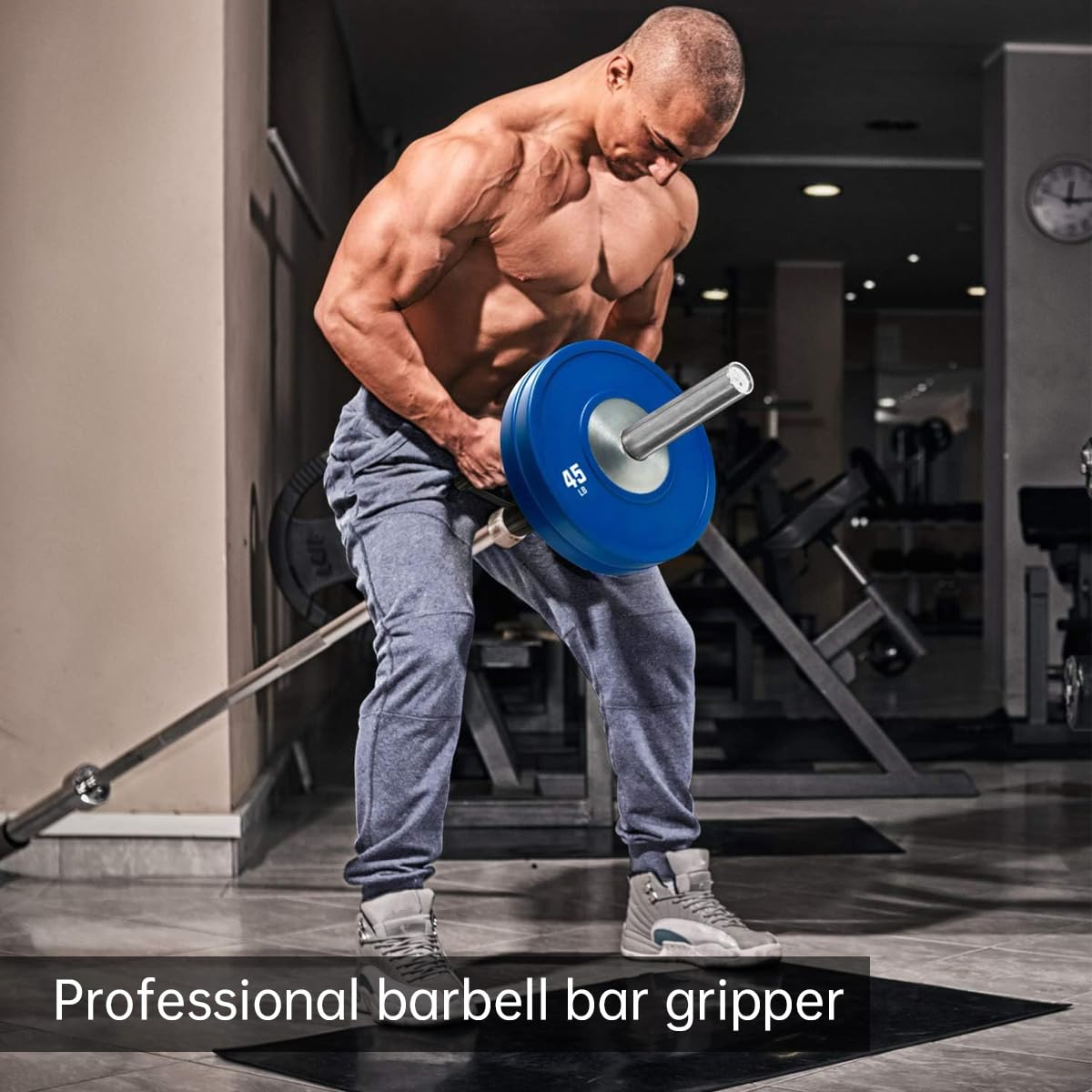 AimiDream V Bar Landmine Handle Attachment for Barbell Bar, Solid Multi-Grip Landmine Handle Attachment with Non-Slip Rubber Handle, Fits Olympic Bars