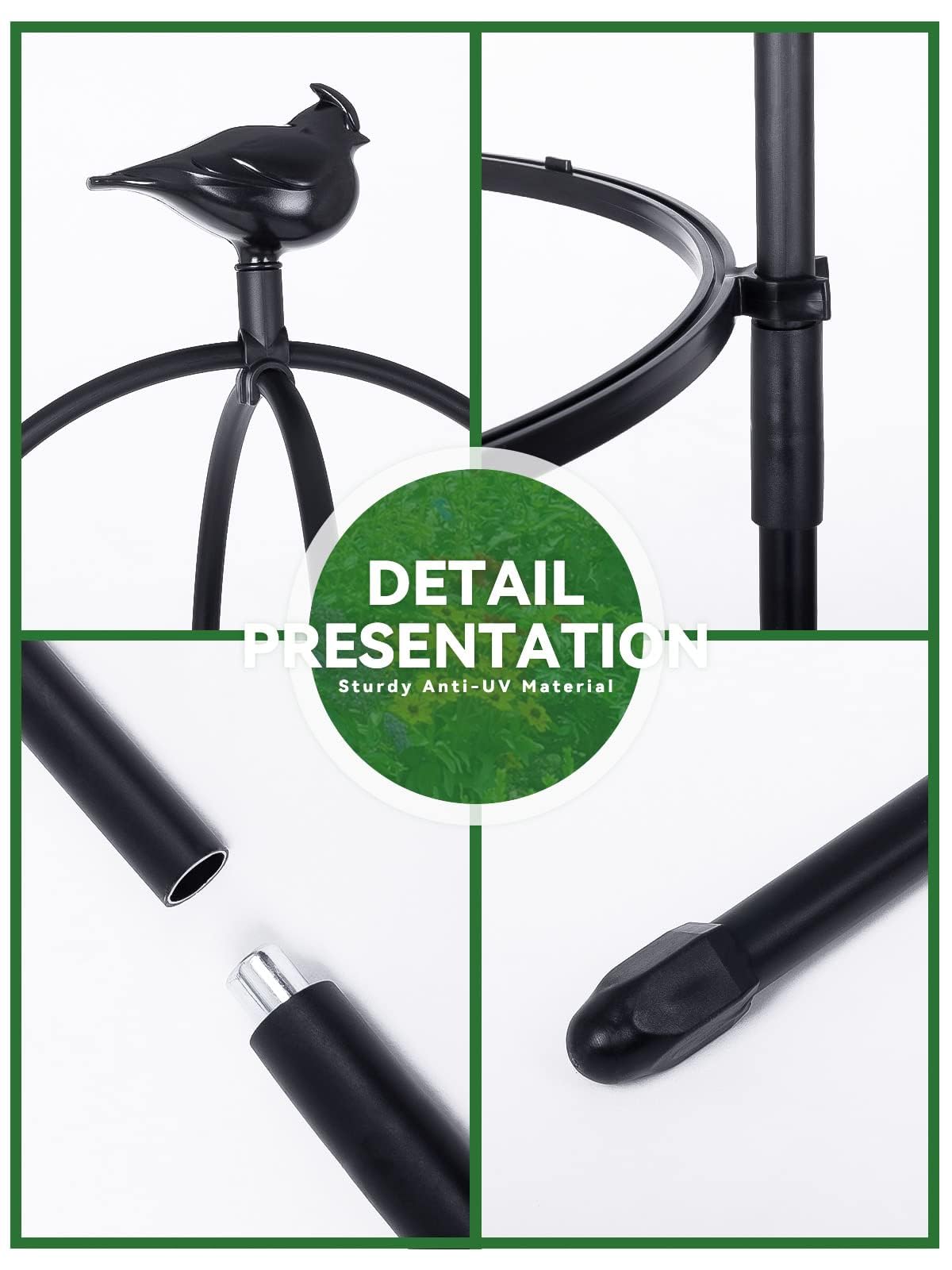 2PCS Garden Trellis for Climbing Plants, Kalolary 6FT Black Garden Tower Obelisk Trellises Rustproof Metal Potted Plant Climbing Support