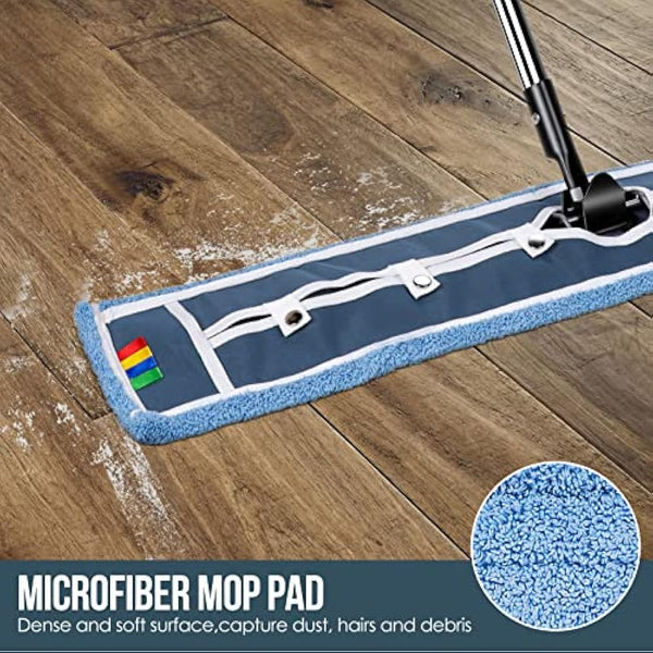 MASTERTOP Large Flat Mop, 105cm Wide Industrial Mop with 2 Replacement Heads, Commercial Heavy Duty Floor Mops for Hard Floors, Dust Sweeper for Warehouse Hotel Garage Cleaning