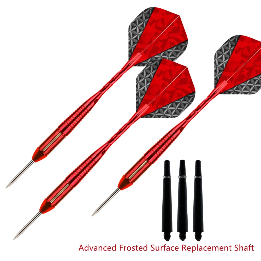 Steel Tip Darts Set,3 Pack Professional Dart with Aluminum Shafts and Darts Case