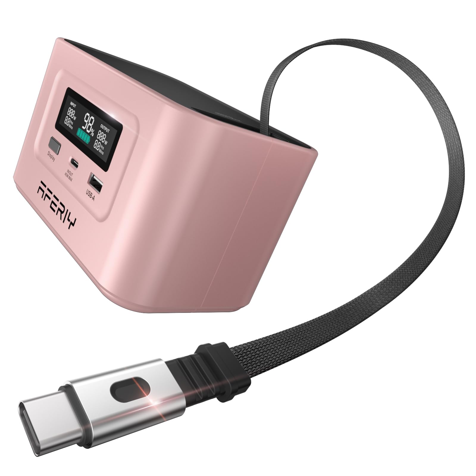 AFERIY 400W Portable Power Station 256Wh LiFePO4 Battery 1.5-hour Fast Charging, 5 Ports, Pure Sine Wave 230V Output, UPS Power Supply for Outdoor Camping and Emergency Backup