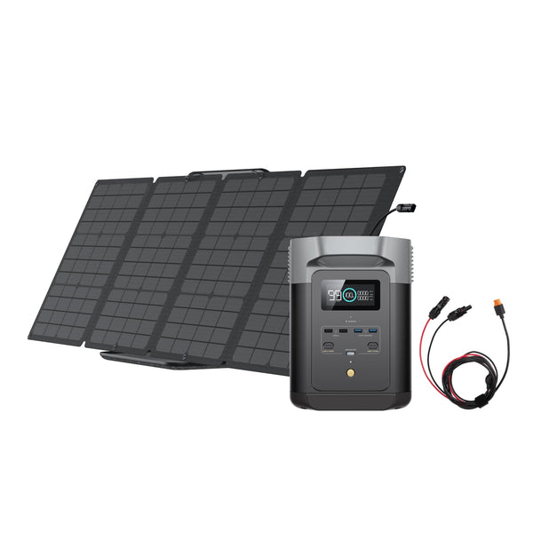 EcoFlow DELTA 2 Portable Power Station with 1-3kWh Expandable Capacity, LFP Battery, Fast Charging, Use as a Solar Generator for Home Backup Power, Camping & RVs