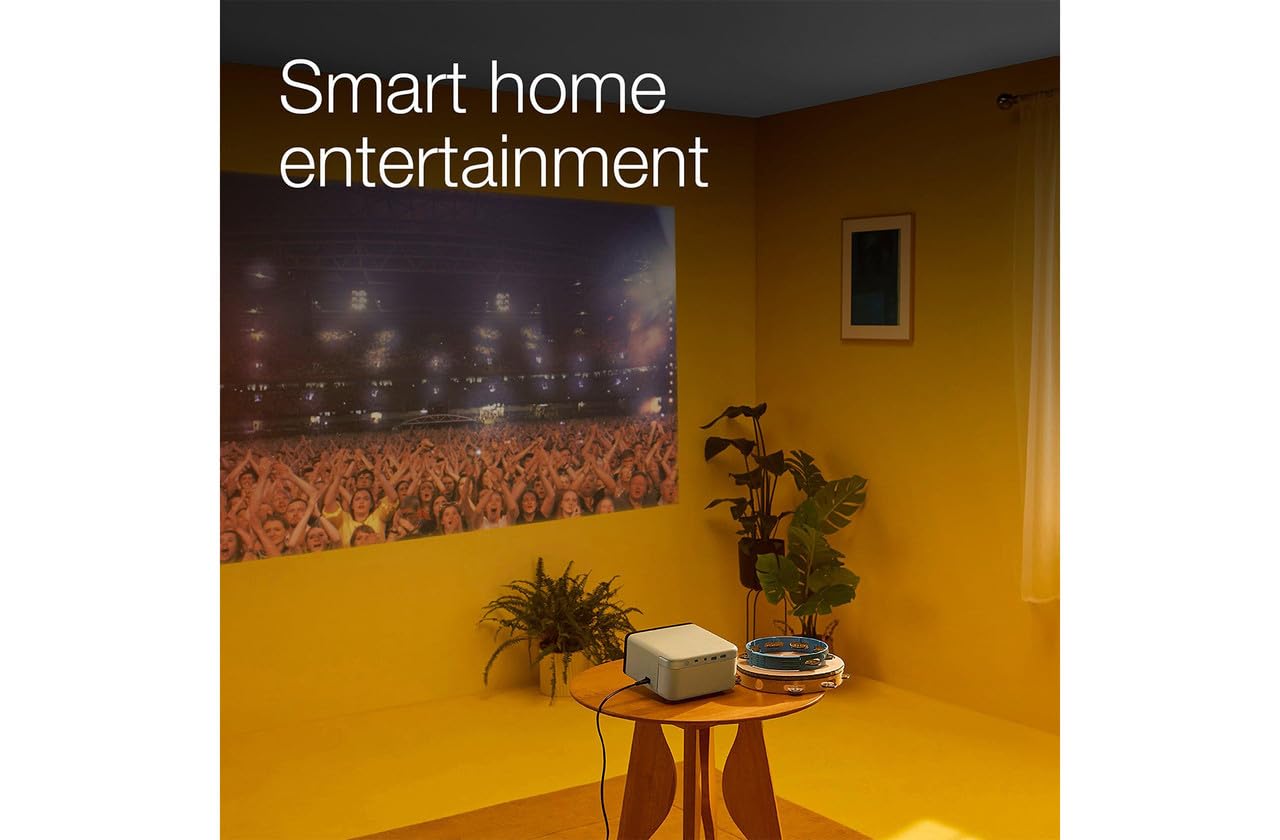 Epson EF-22N Mini Smart 3LCD Projector with Pan & Tilt Stand, Full HD,1000 Lumens,150 Inch Display with HDR, Google TV, Dolby Atmos Sound, Gaming & Home Cinema Laser Projector - Metallic Midnight Blue