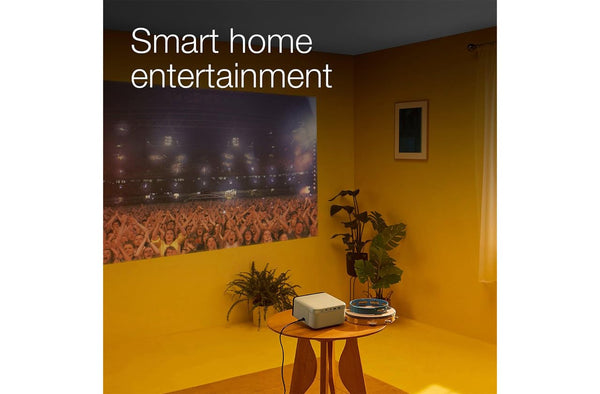 Epson EF-22N Mini Smart 3LCD Projector with Pan & Tilt Stand, Full HD,1000 Lumens,150 Inch Display with HDR, Google TV, Dolby Atmos Sound, Gaming & Home Cinema Laser Projector - Metallic Midnight Blue