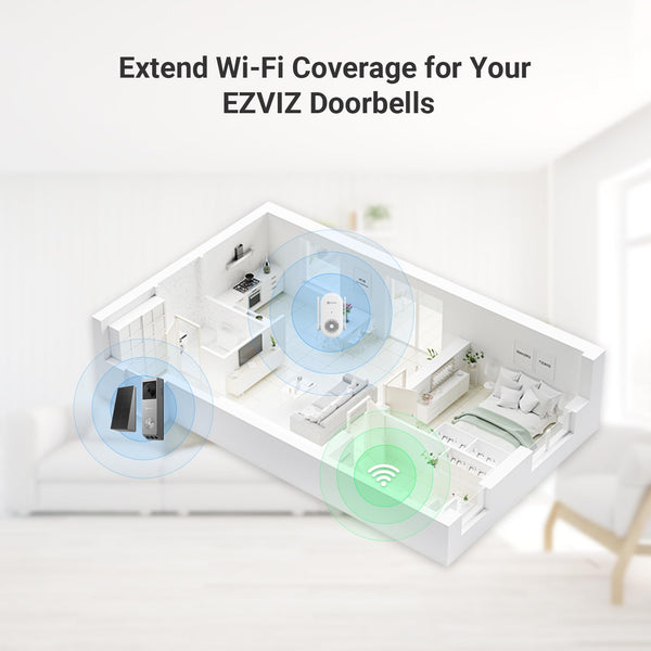 EZVIZ 2K Solar Doorbell Camera Removal-Free Charging No Monthly Fee, 32GB Local Storage, 162° Wide View, Wireless & Wired, Colour Night Vision, AI Detection, Front Door Camera (HP3 Pro)