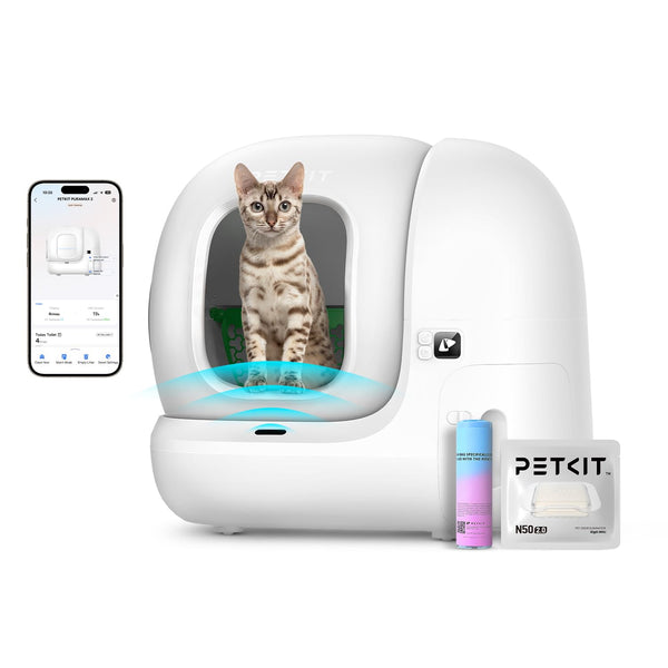 PETKIT PURA MAX 2 Self Cleaning Cat Litter Tray, App Control, 76L Extra Large Automatic Cat Litter Tray for Multi-cats, Odour Control with N50, xSecure Robot Litter Box, Includes Trash Liner