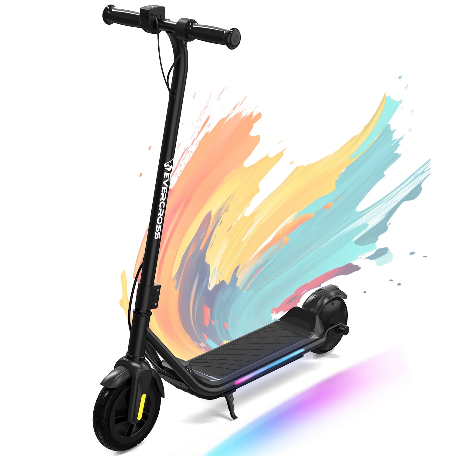 EVERCROSS E6 Electric Scooter for Kids, 7" Lightweight E-Scooter for Ages 6-12, Electric Scooter with A Range of Up to 15 km and 7-Color Lights, 3 Speed Modes (8, 12, 16 km/h)