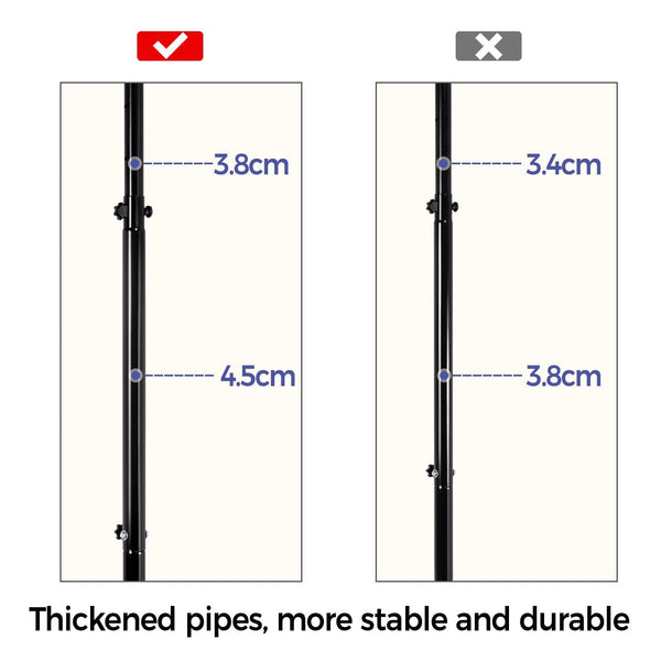 Yaheetech Outdoor Adjustable Basketball Stand, Portable Basketball Hoop Net System on Wheels