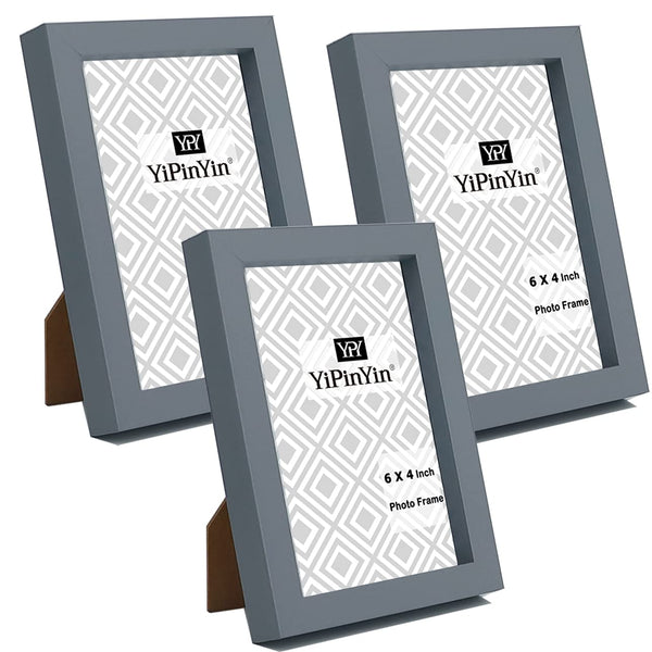 Black 50x70cm Boxed Picture Frames Set of 3 with Mounts for 40x60cm, 70x50cm poster frame with Acid Free mount for 40x60cm photo (Black 3Pack)