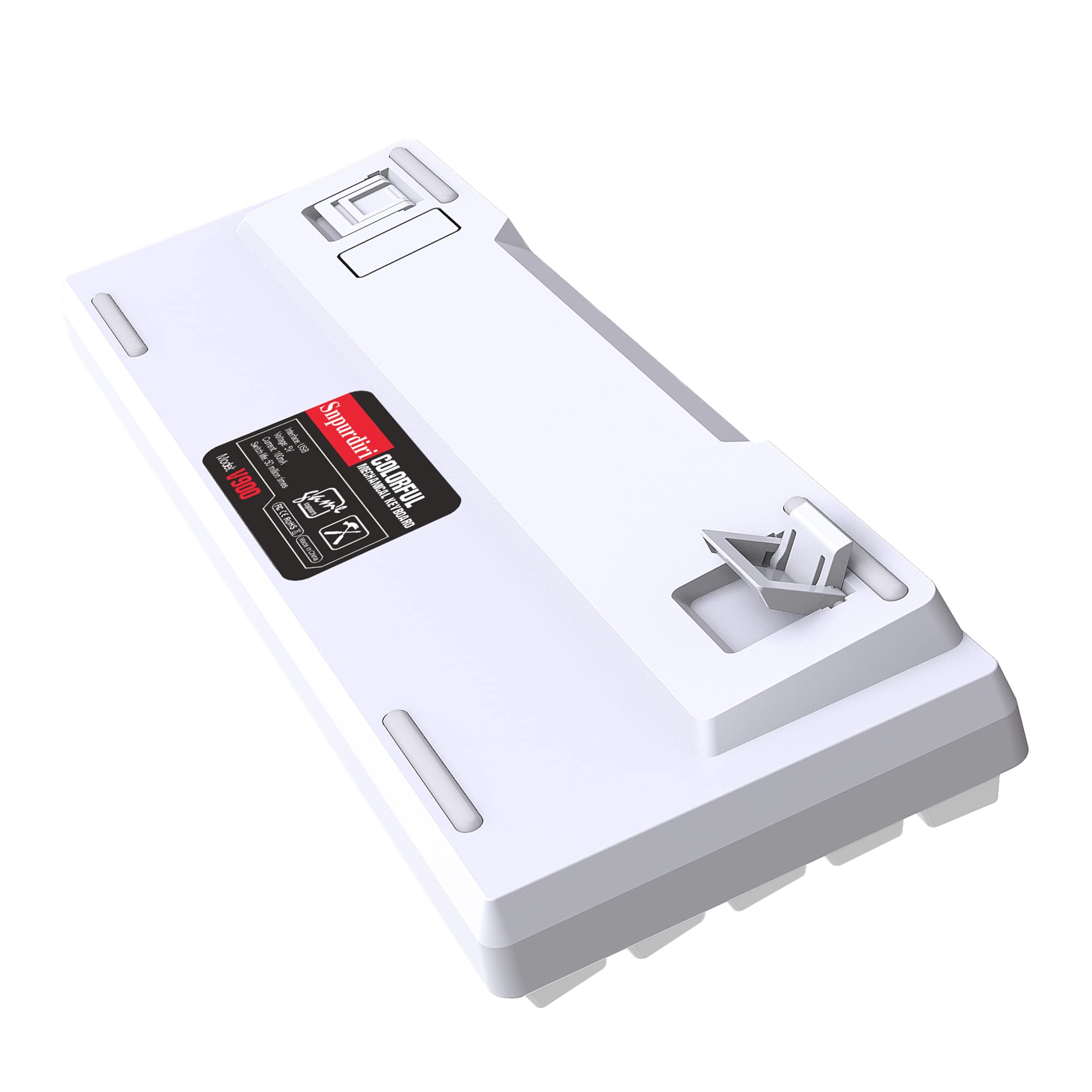 Snpurdiri 60% Wired Mechanical Gaming Keyboard, Mini 61-Key With Red Switches for PC, Windows XP, Win 7, Win 10 (Black-Red)