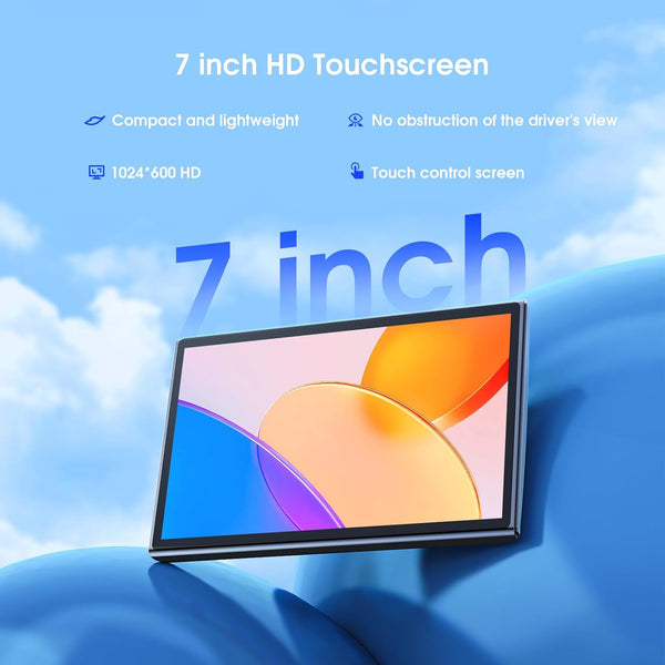 Avylet 7'' Wireless Car Stereo with Apple Carplay & Android Auto, Portrait & Landscape Screen, OTA, Magnetic Mount, Portable Car Stereo, GPS Navigation, Bluetooth/Voice Control/Mirror Link