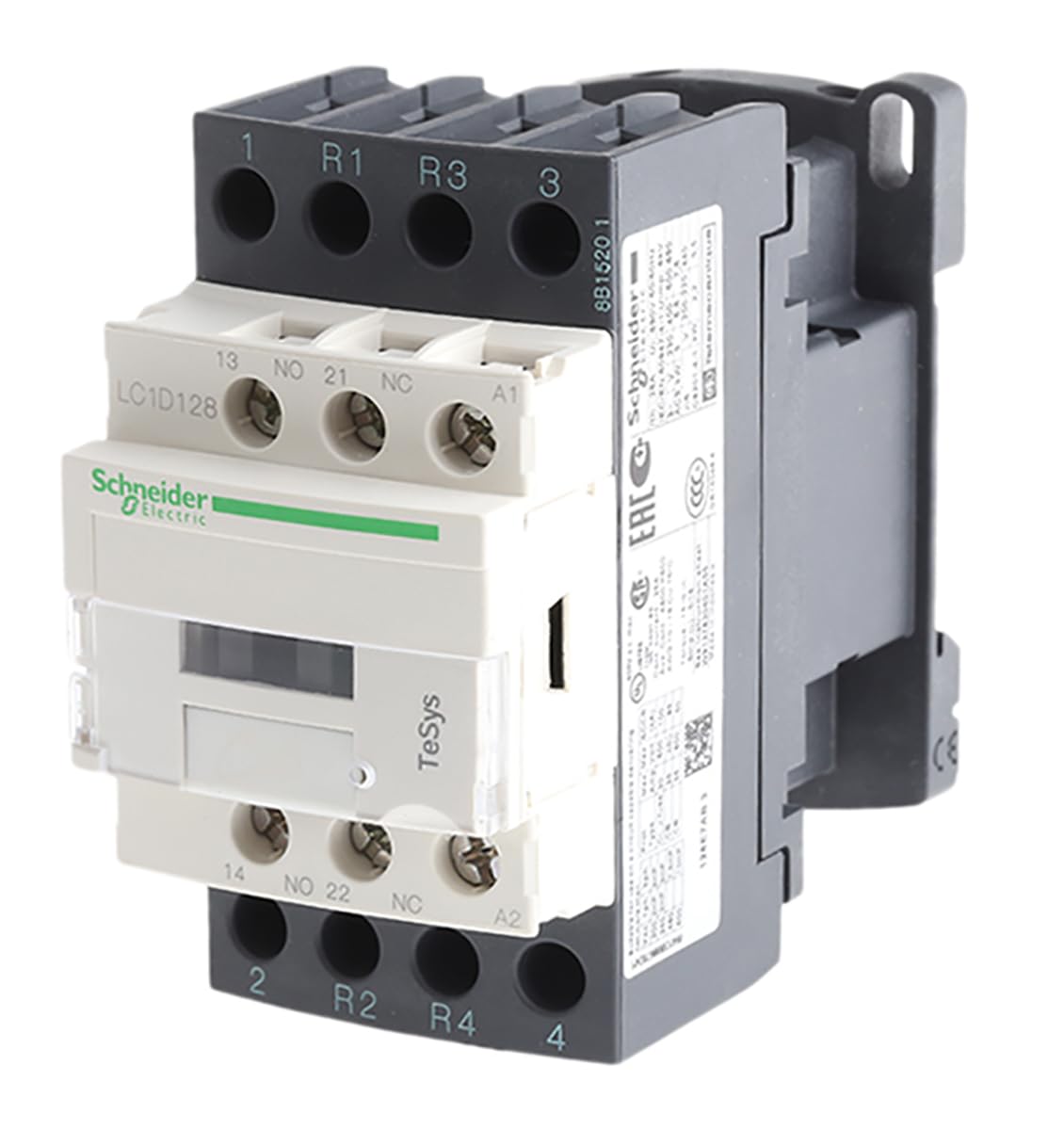 Schneider Electric, TeSys D contactor - 3P(3 NO) - AC-3 - <= 440 V 38 A - 230 V AC 50/60 Hz coil, LC1D38P7