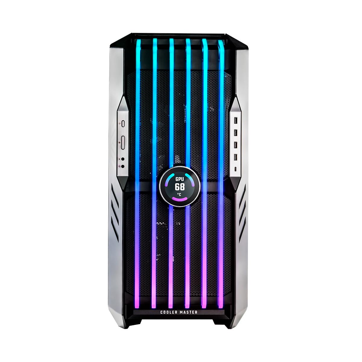 Cooler Master HAF 700 PC Case - Full-Tower, E-ATX Compatible, 5 x Pre-Installed Fans, Rotatable Radiator Bracket, TG Side Panel, Tool-Free Design, ARGB Controller Included