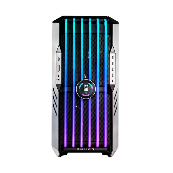 Cooler Master HAF 700 PC Case - Full-Tower, E-ATX Compatible, 5 x Pre-Installed Fans, Rotatable Radiator Bracket, TG Side Panel, Tool-Free Design, ARGB Controller Included