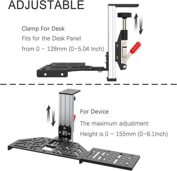 EG STARTS 1x Desk Mount Clamp for Sim Racing Wheel Stand Simulator Cockpit Wheel Stand Racing Steering Shifter Mount fit for Logitech G25 G27 G29 G920 G923 Thrustmaster T248 T300 T-GT TS-PC T500 T818