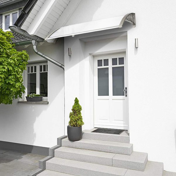 Outopee Door Canopy Awning, 120 x 80 cm Window Garden Front Door Canopy for Outdoor Shelter, Window Porch Shade, Patio Roof Cover, Black