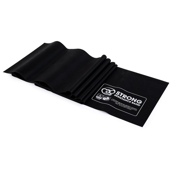 Fitness Mad Unisex's Resistance Band Roll Roll-15m x 15cm, Black, Strong