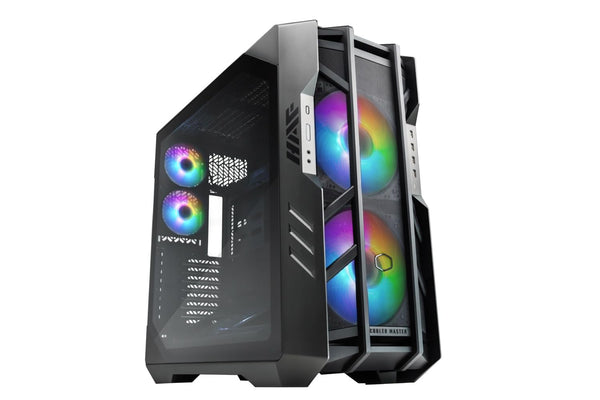 Cooler Master HAF 700 PC Case - Full-Tower, E-ATX Compatible, 5 x Pre-Installed Fans, Rotatable Radiator Bracket, TG Side Panel, Tool-Free Design, ARGB Controller Included