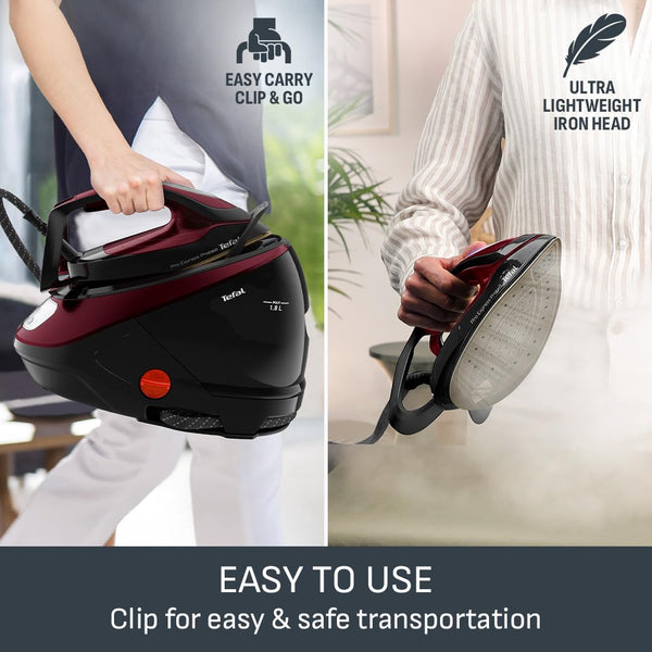 Tefal ProExpress Protect Steam Generator Iron, 7.5-Bar High Pressure, 560g/min Steam Boost, 135g/min Steam Output, No-Setting Technology, Anti-Drip Protection, 1.8 Litre, Blue & White,GV9224