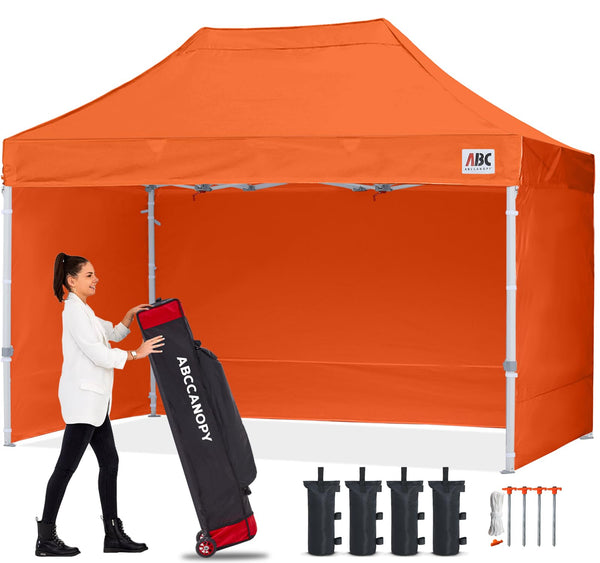 ABCCANOPY 3x6M Pop Up Gazebo Canopy Commercial Tents Market stall with 4 Removable Sidewalls and Roller Bag Bonus 4 Weight Bags (Grey)