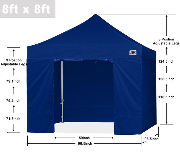ABCCANOPY 3x6M Pop Up Gazebo Canopy Commercial Tents Market stall with 4 Removable Sidewalls and Roller Bag Bonus 4 Weight Bags (Grey)