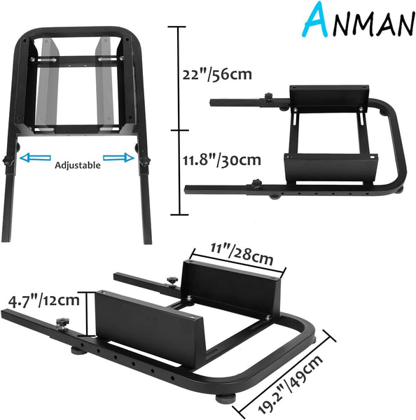 Anman Racing Simulator Cockpit with Red Seat Fit for Minneer Dardoo Flight Sim Game Chair with Neck Pillow Lumbar,Seat Belt Drilling Support for DIY (Not Included Wheel Shifter Pedal)