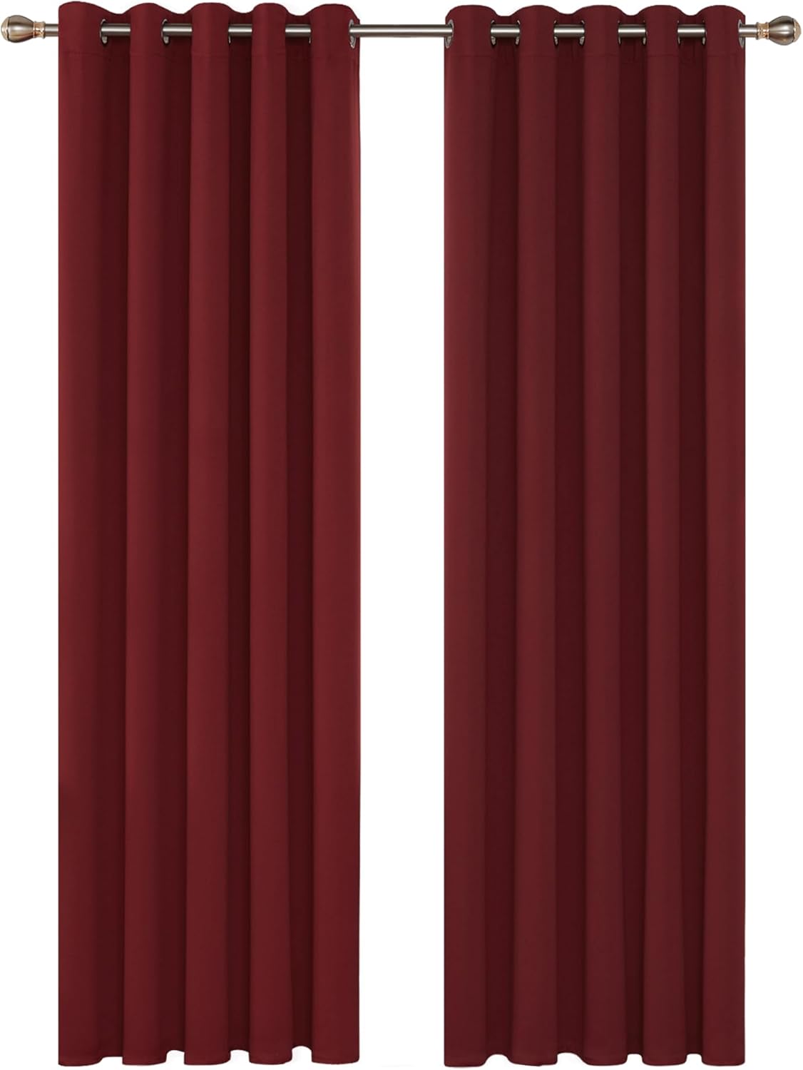 Deconovo Blackout Curtains Eyelet Super Soft Thermal Insulated Ring Top Blackout Curtains for Nursery 46 x 54 Drop Inch Dark Grey 2 Panels