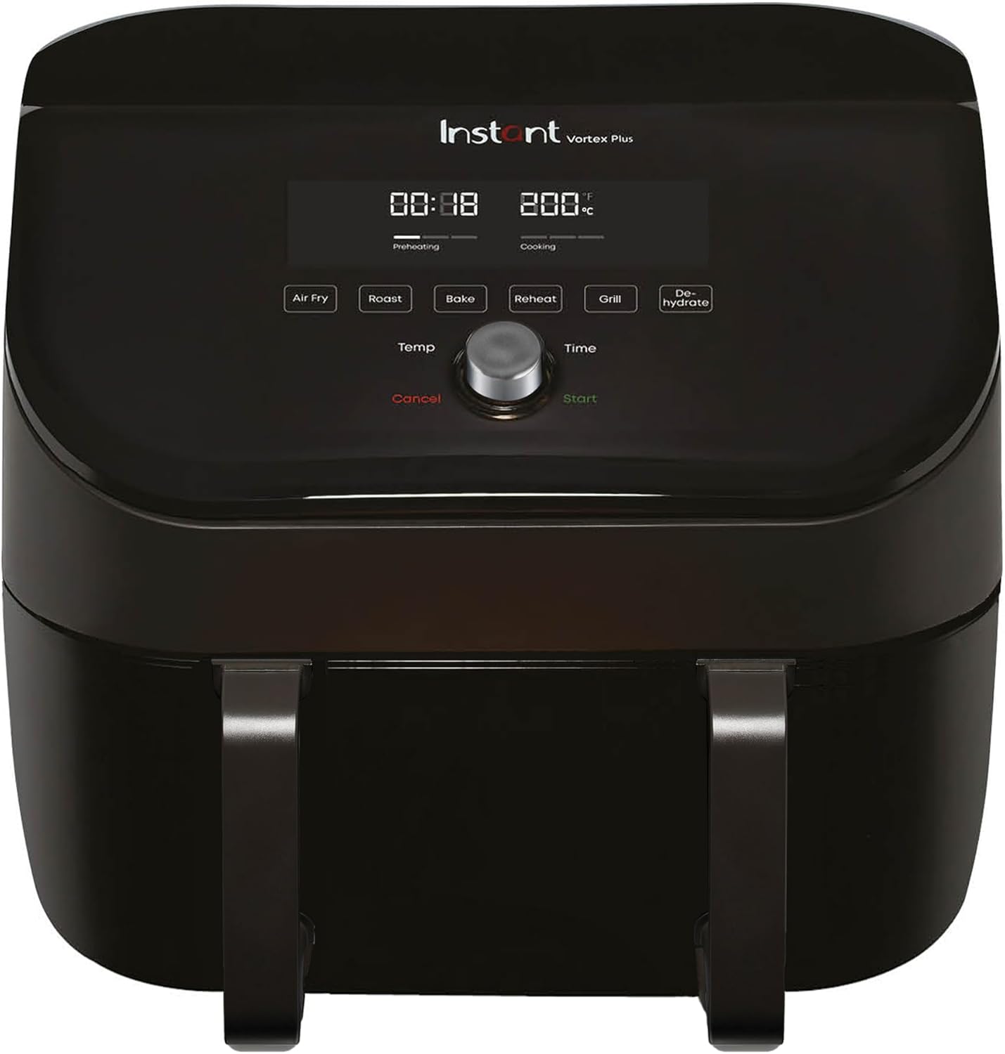 Instant Pot - Versazone Dual Black Air Fryer - Large 8.5L, Family Size - Single Double Basket with Divider - 8 in 1 - Food Dehydrate, Grill, Bake, Roast, Reheat, Non-Stick, Easy Clean, Dishwasher Safe