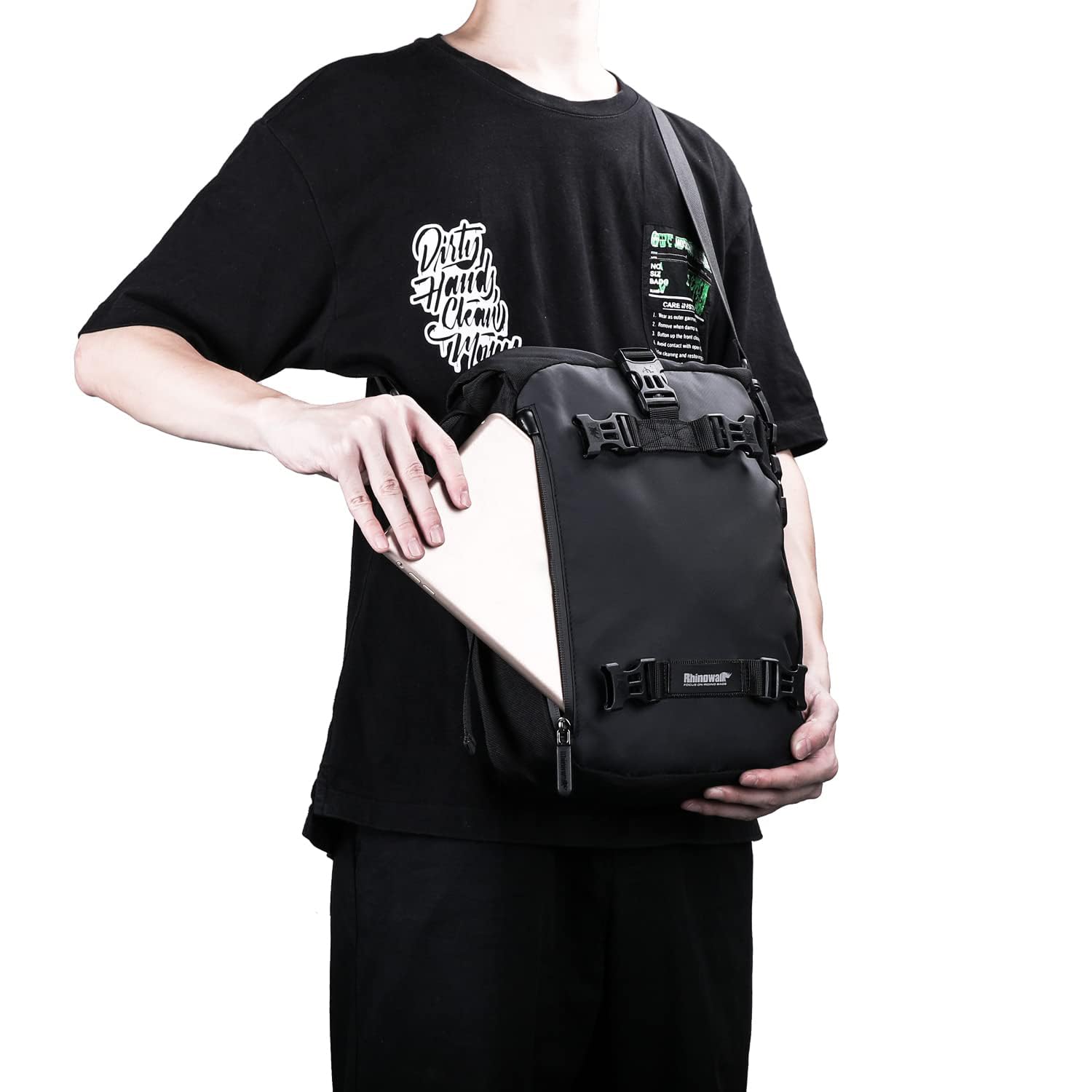 Motorcycle Pannier Bag 10/20/30L Waterproof Rear Rack Trunk Motorcycle Rear Seat Tail Package Multifunctional Motorbike Saddle Bag Black 10L