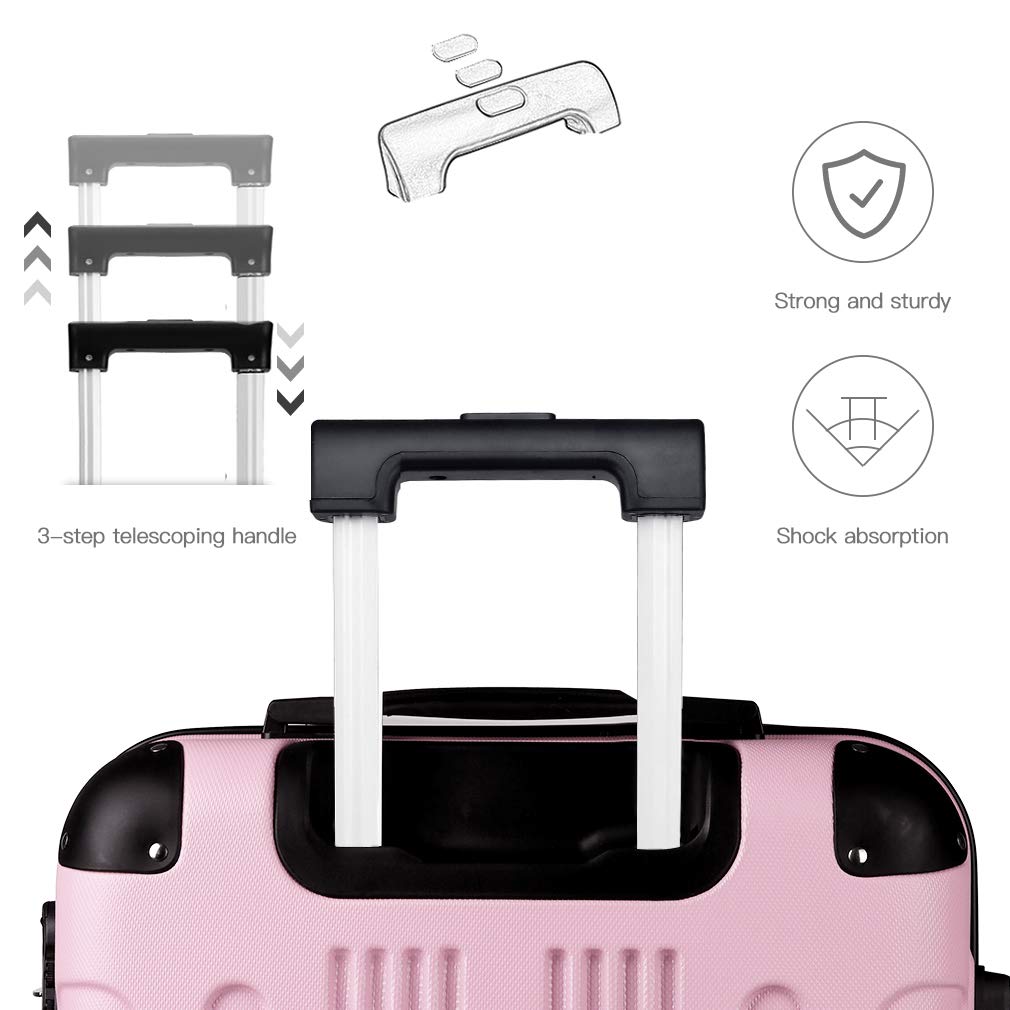 Kono 28 Inch Large Hard Shell Luggage Lightweight ABS 4 Wheels Spinner Business Trip Trolley Case Suitcase (Grey)