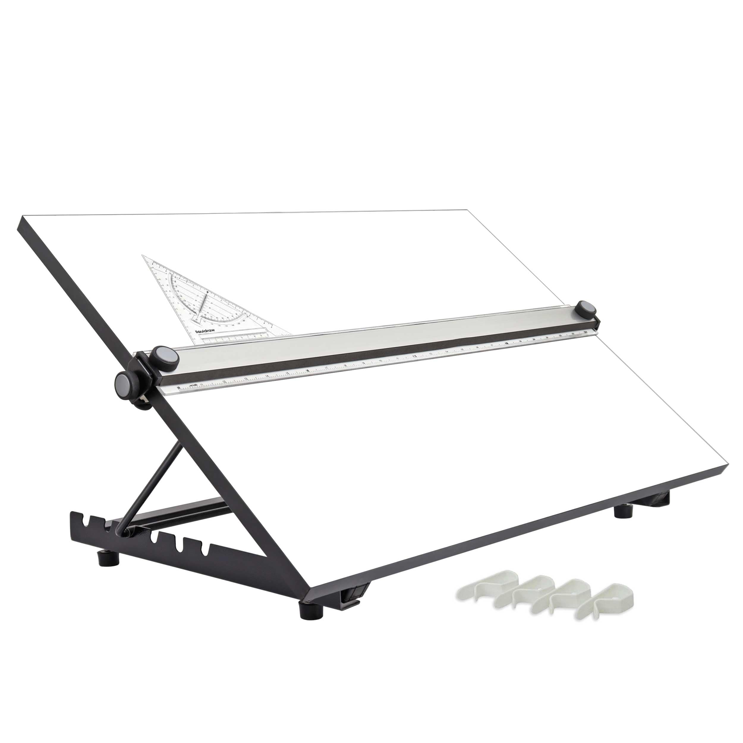 Liquidraw A3 Drawing Board Parallel Motion, Table Model with 5 Adjustable Working Angles, Includes Drawing Board Clips & Set Square