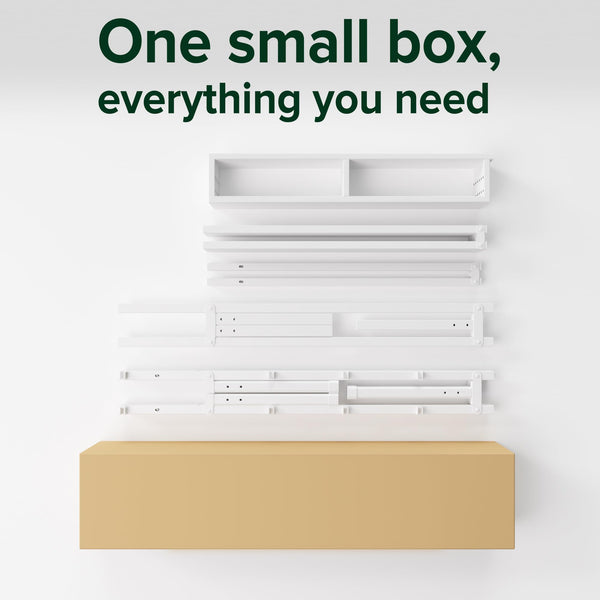 ZINUS Justin Double Bed frame - Bed 135x190 cm - 36cm Height - Metal bed frame with Underbed storage and steel slat support - Black