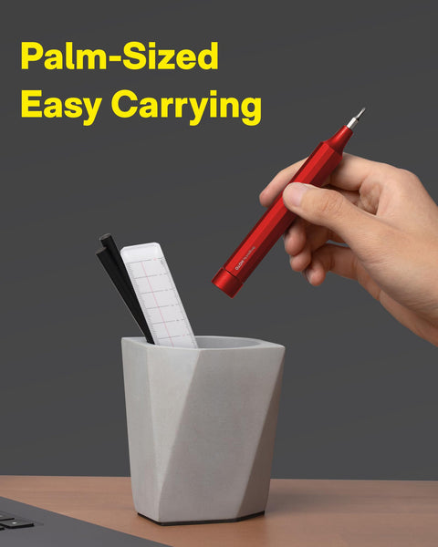 HOTO Precision Screwdriver Set, 24-in-1 Multi-Bit Screwdriver, Mini Hand Set with 12 Double End S2-Steel Bits, Ideal for Phone/Glasses/Watches/Laptop, Cinnabar Red