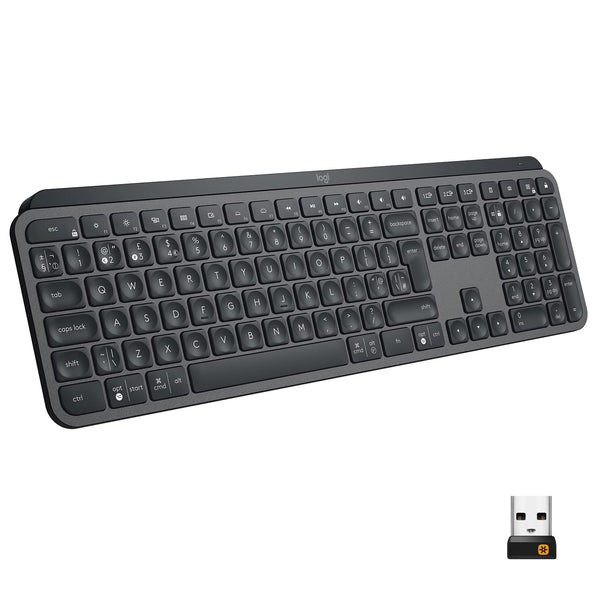 Logitech MX Keys Mini Minimalist Wireless Illuminated Keyboard, Compact, Bluetooth, Backlit, USB-C, Compatible with Apple macOS, iOS, Windows, Linux, Android, Metal Build - Graphite