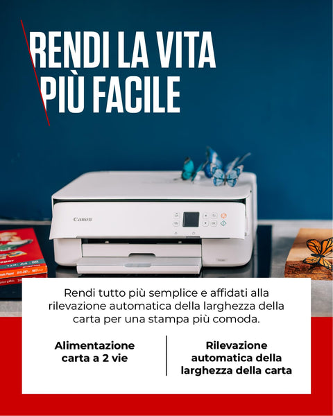 Canon PIXMA TS5350i Wireless Colour 3-in-One Inkjet Printer, Photo Paper Bundle (Black) - Compatible with PIXMA Print Plan; includes PP-201 Glossy II Photo Paper Plus, 20 sheets