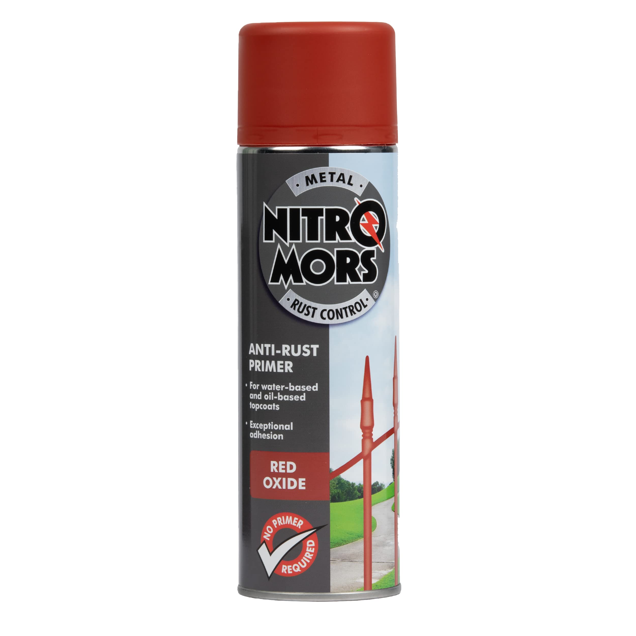 Nitromors Anti-Rust Metal Primer Fast Drying Rust Resistant for Water & Oil Based Topcoats, Red Oxide, 250 ml