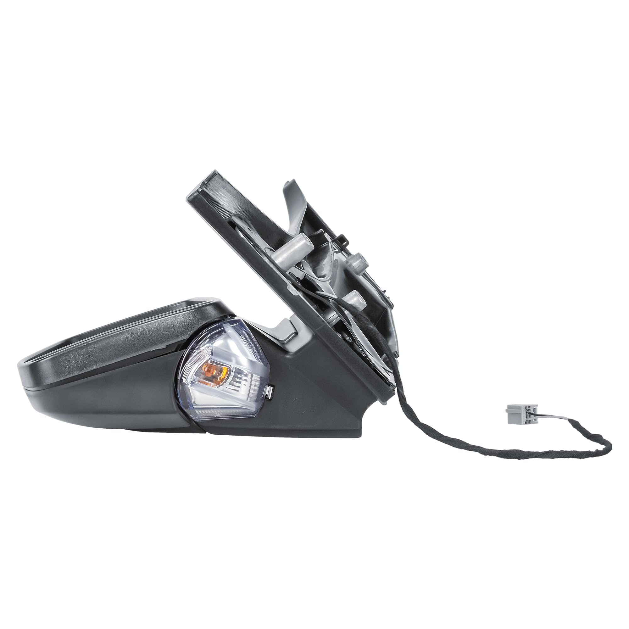 Repmacement Driver Right Side Door Wing Mirror O/S Electric and Heated Manual Folding with Textured Back Cover for Ford Transit Tourneo Custom 2015 to 2024