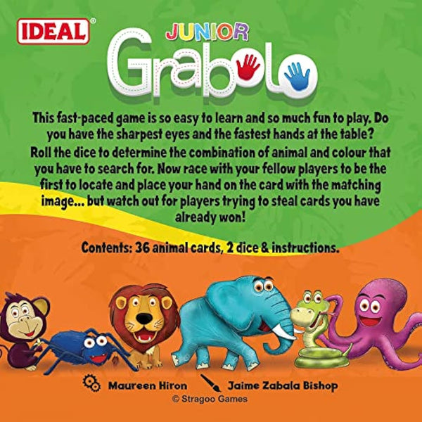 Ideal | Grabolo Junior: the fast paced matching card game | Card Games | Travel Games | For 3-5 players | Ages 4+