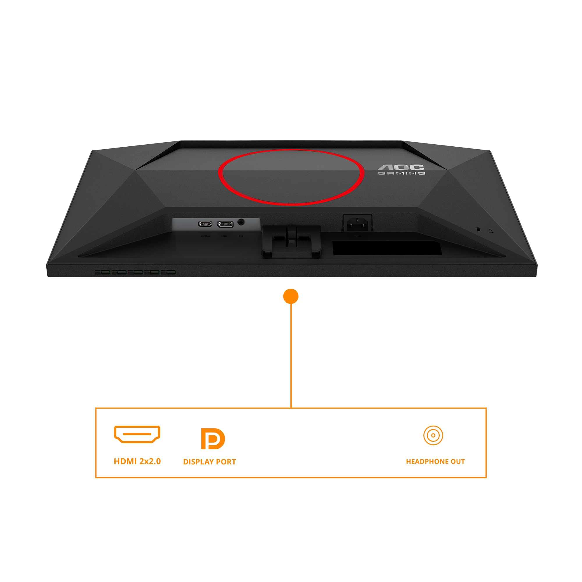 AOC Gaming 25G3ZM/BK - 24.5" 240Hz FHD Monitor, 0.5ms MPRT, FreeSync Premium (1920x1080, HDMI 2.0 x 2, DisplayPort 1.2 x 1, Headphone out (3.5mm)) black/red