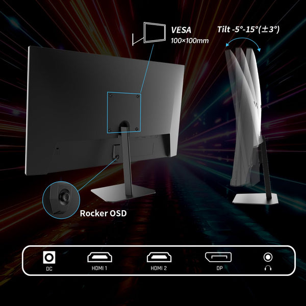 KTC Flat 32 Inch Monitor, QHD 1440P 2K@100Hz IPS Large Computer Monitor, Ultra Thin Bezels, Anti-Blue Light, HDR10, 103% sRGB, 86% DCI-P3, 350 Nits, 3ms MPRT, Adaptive Sync for Working and Gaming